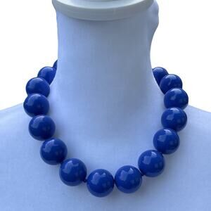 Monet Chunky Blue beaded Necklace